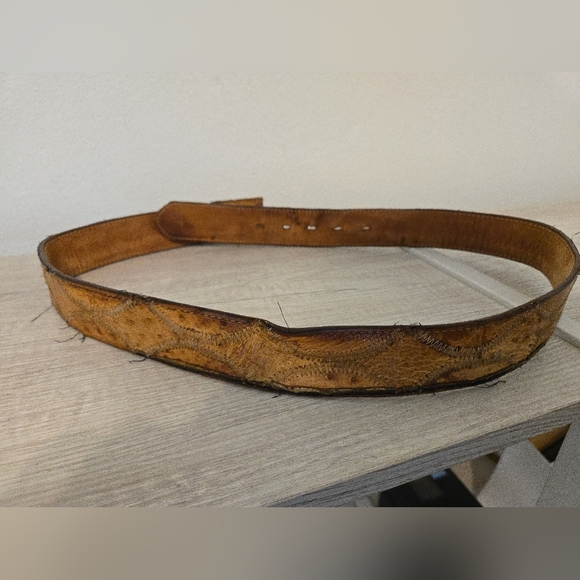 unsure Other - Vintage Belt USA Brown Men's Size 36 No buckle Unsure Of Brand
